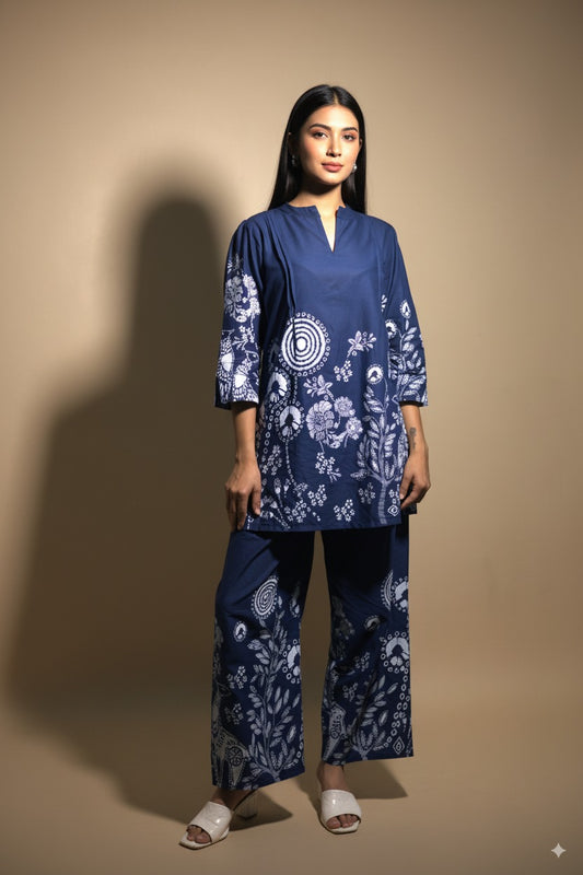 Indigo Darpan – Folk Print Cotton Co-ord Set