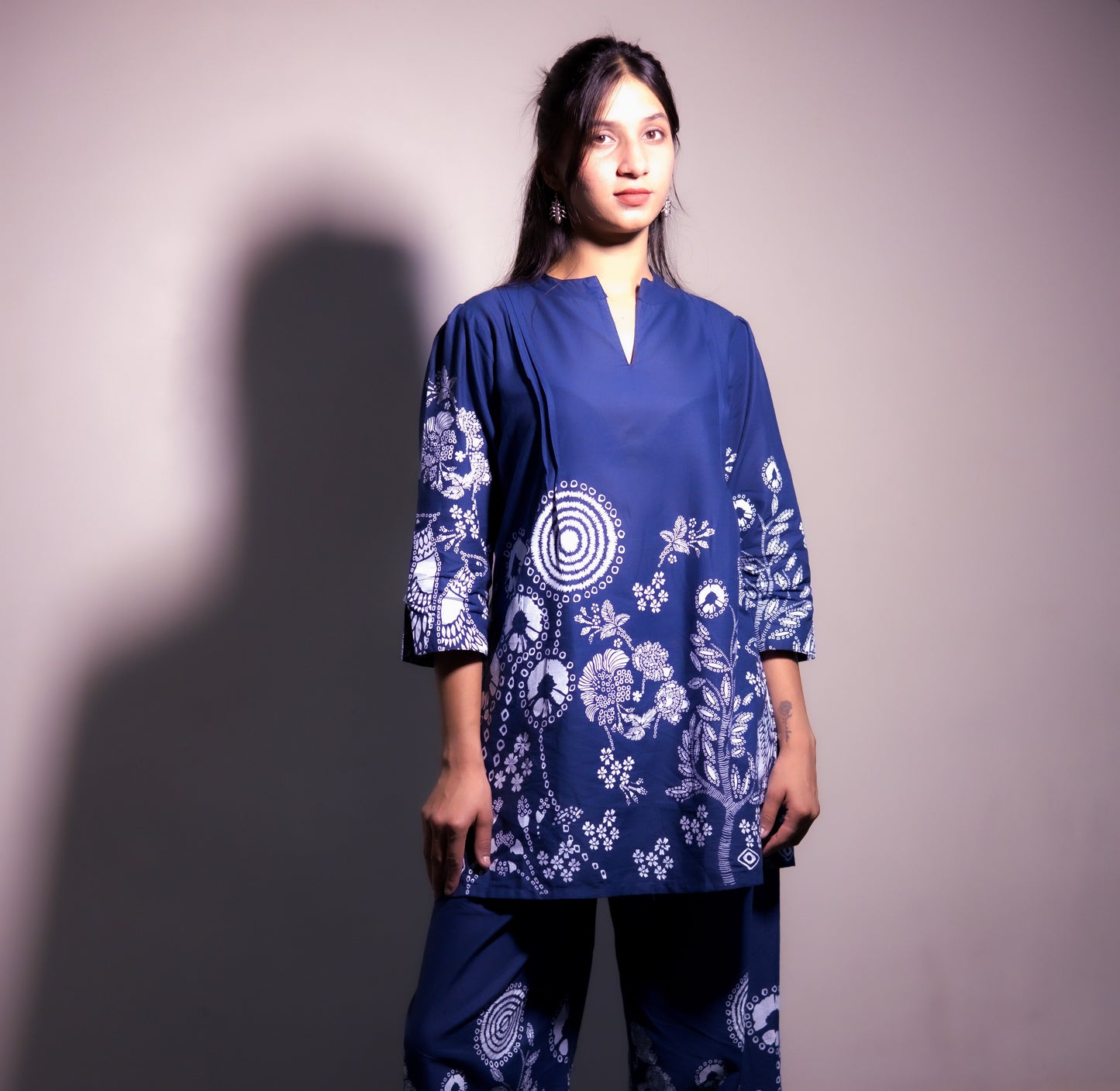 Indigo Darpan – Folk Print Cotton Co-ord Set - Aniq India