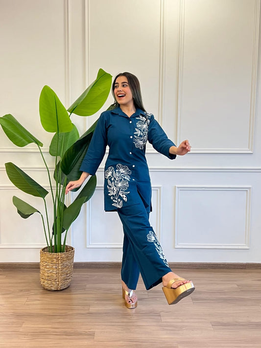 Phoolkari Cotton Co-ord set