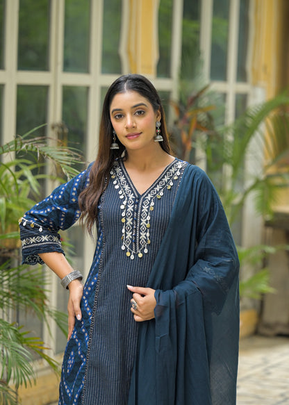Royal Indigo Kurta Set
