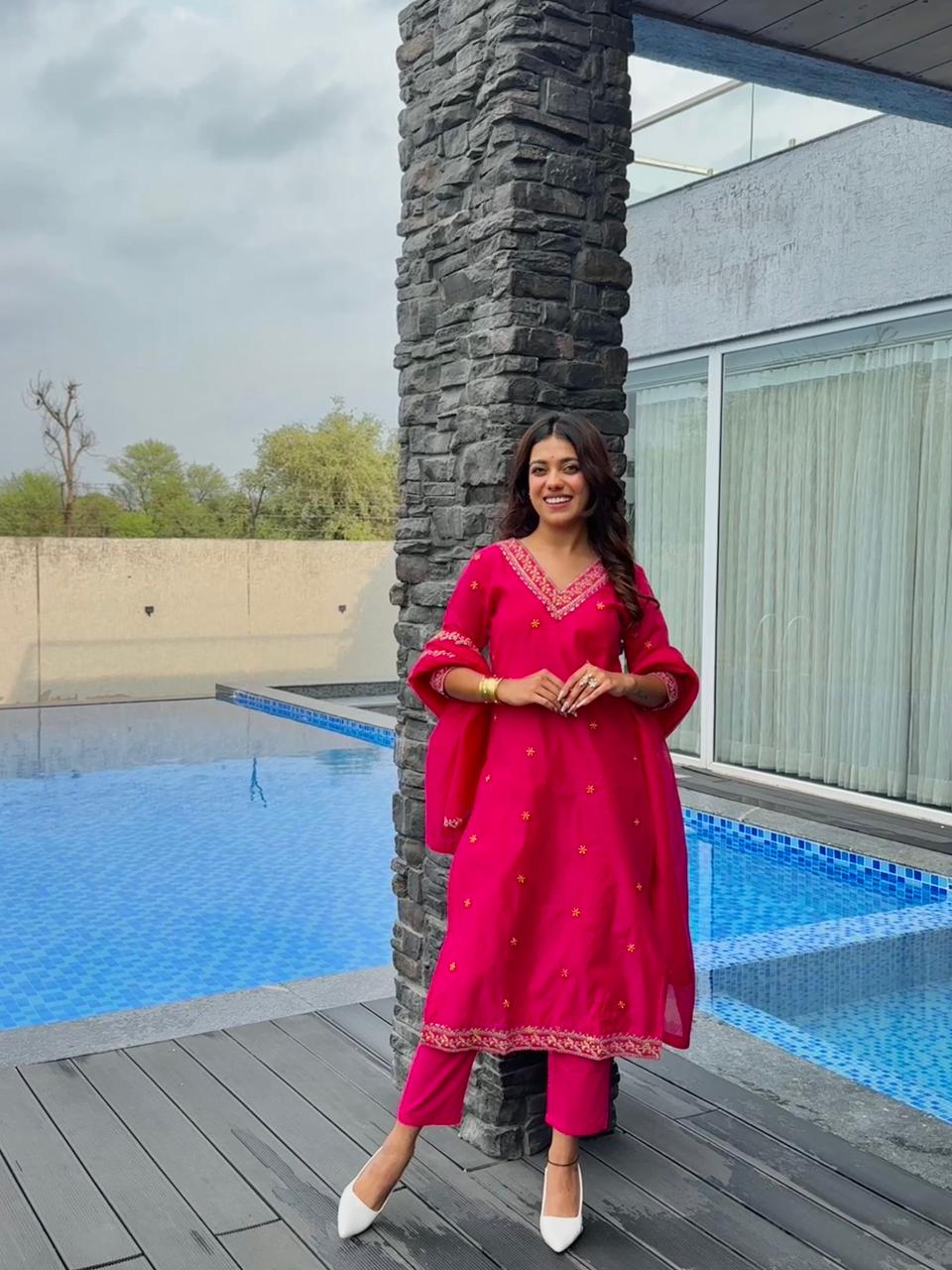 Fuchsia Glow Cotton Set