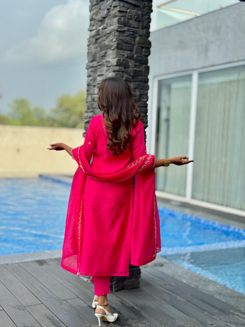 Fuchsia Glow Cotton Set