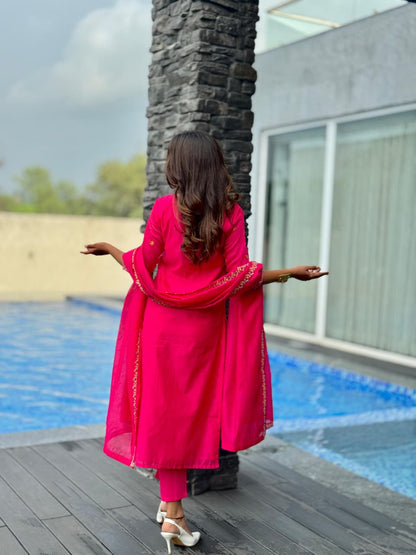 Fuchsia Glow Cotton Set