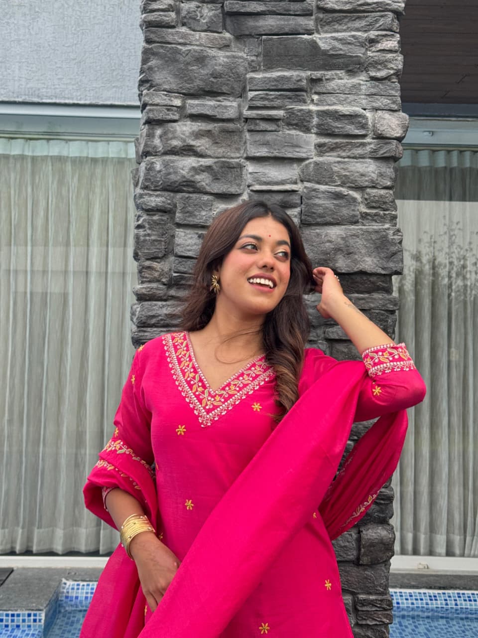 Fuchsia Glow Cotton Set