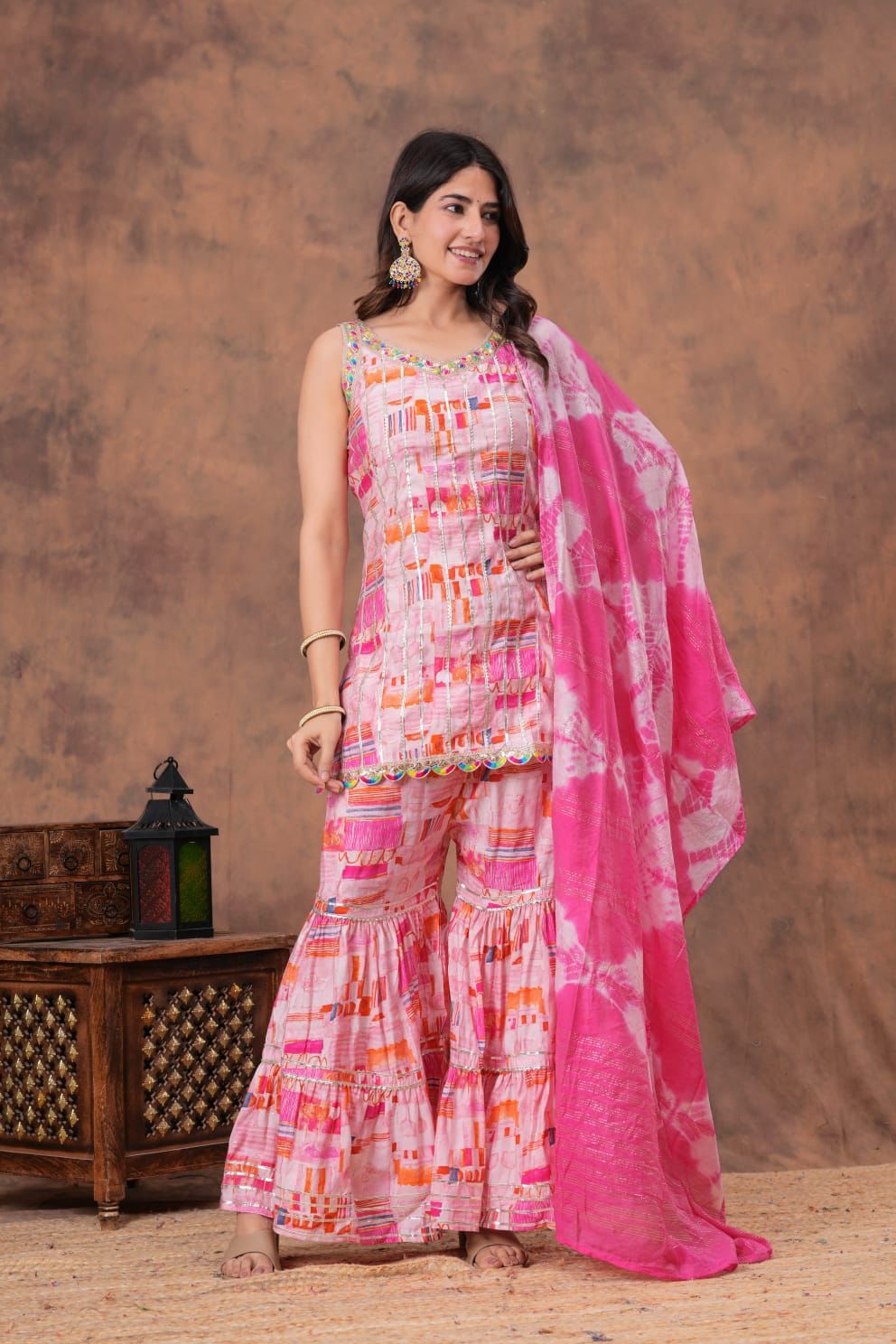 Rangreza Muslin Sharara Set