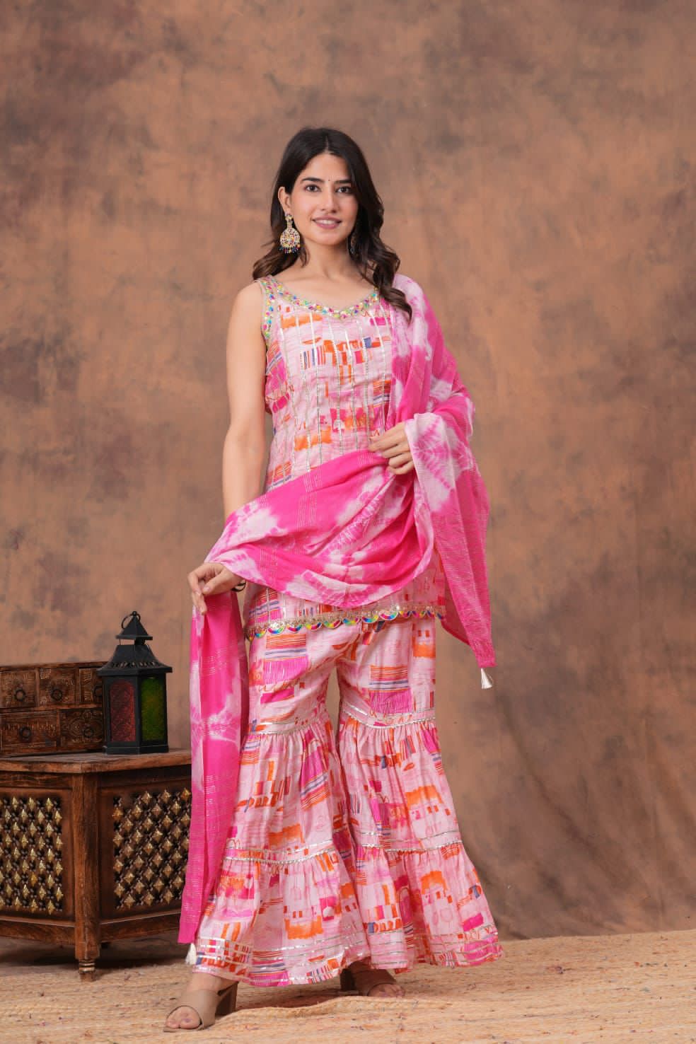 Rangreza Muslin Sharara Set