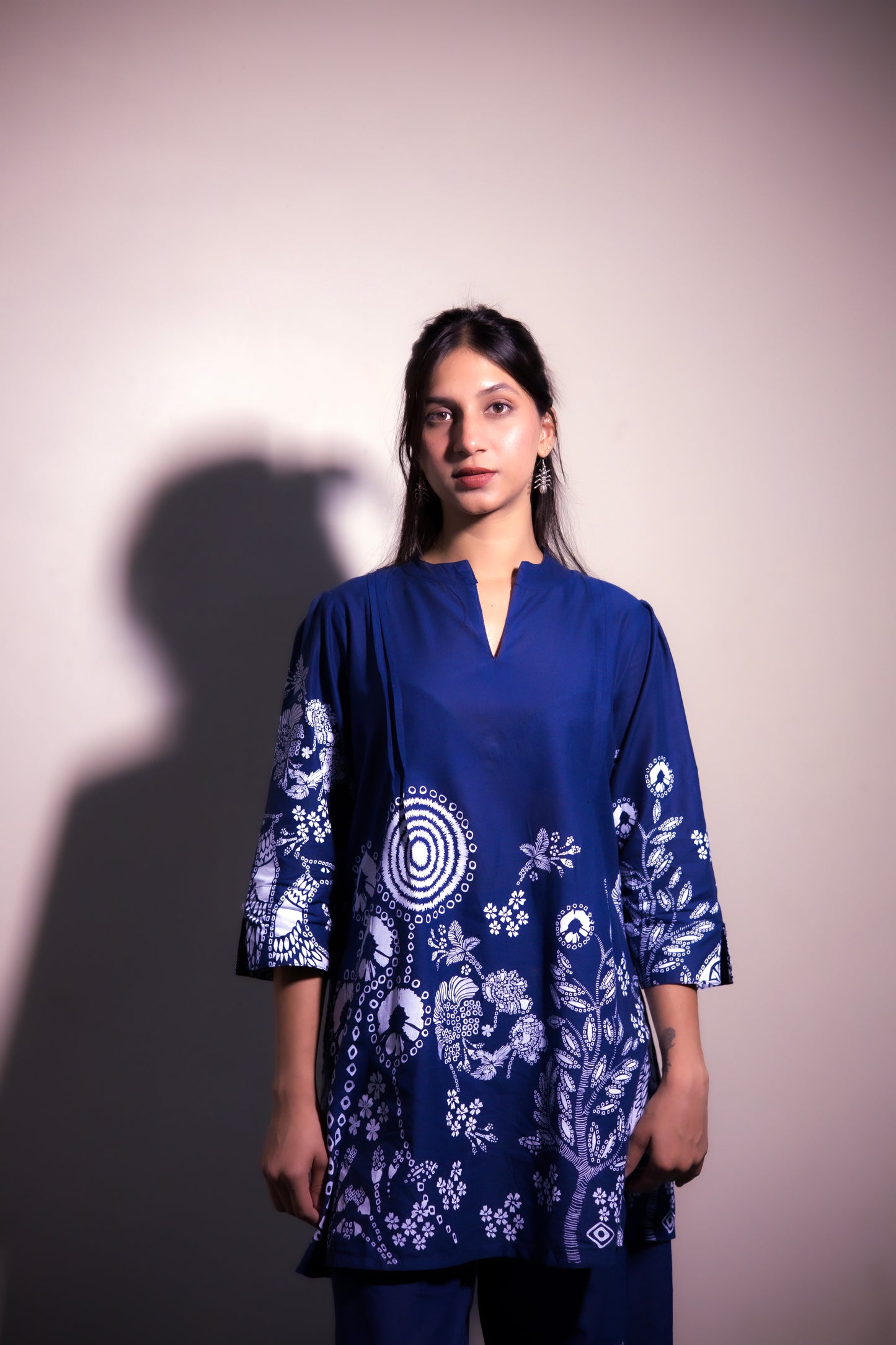 Indigo Darpan – Folk Print Cotton Co-ord Set - Aniq India