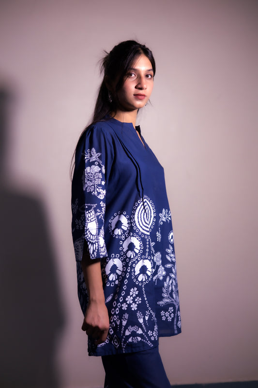 Indigo Darpan – Folk Print Cotton Co-ord Set - Aniq India