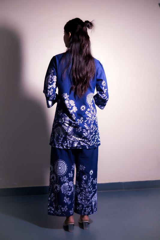 Indigo Darpan – Folk Print Cotton Co-ord Set - Aniq India