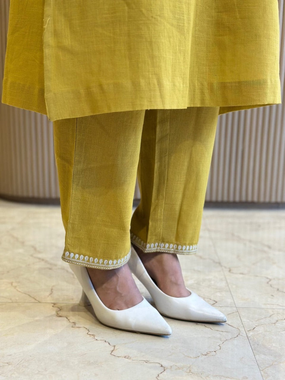 Sitara Mustard Embroidered Co-ord Set - Aniq India